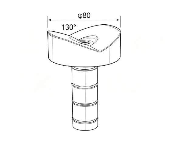 V‑block locations(φ80‑130°)