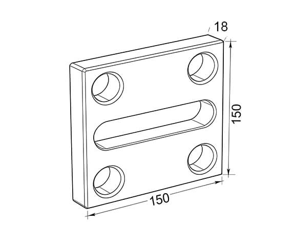 Adapter plate(150x150x18)