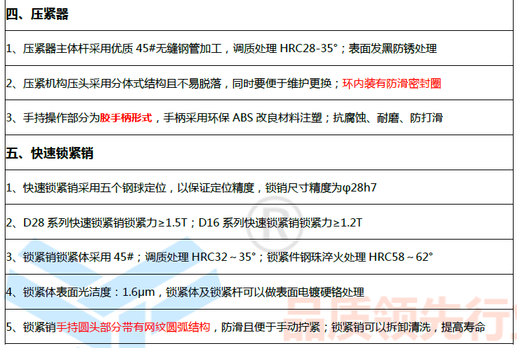 三维柔性组合工装夹具技术参数