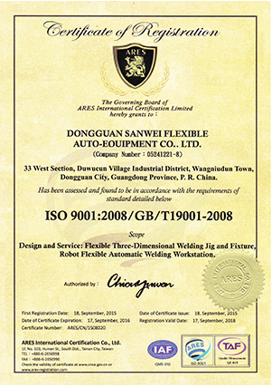 Quality management certification certificate