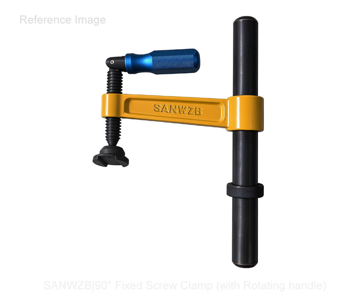 90° Fixed Screw Clamp With Rotating Handle Ref.5