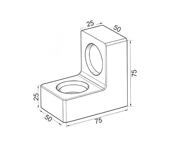 D28-Clamping and locating angle (75x50x75)