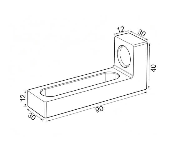 D16-Clamping and locating angle (90x30x40)