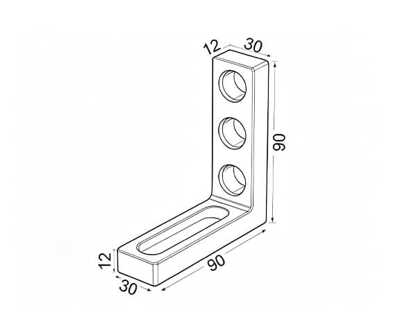 D16-Clamping and locating angle (90x30x90-KC)