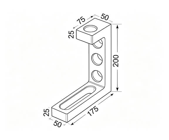 D28-Clamping and locating angle (175x50x200)