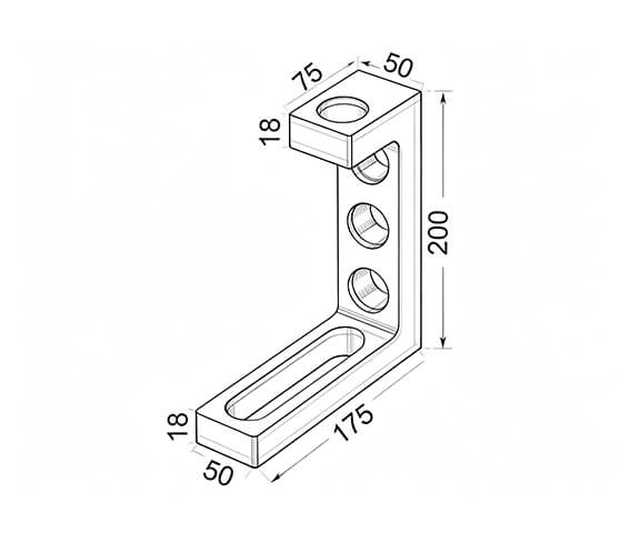 D22-Clamping and locating angle (175x50x200)