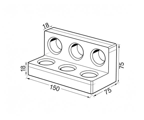 D22-Angle bracket(150x75x75)