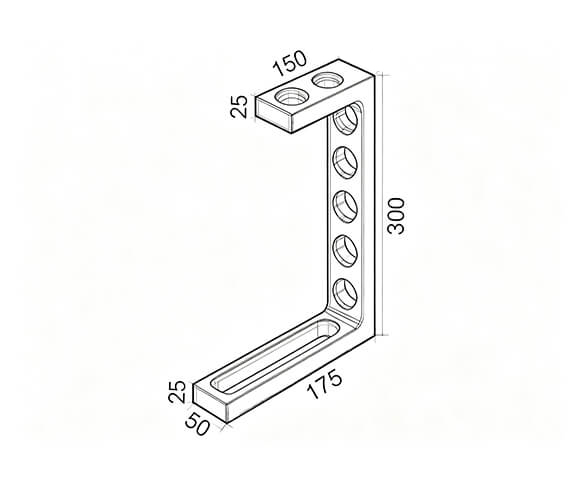 D28-Clamping and locating angle (175x50x300)